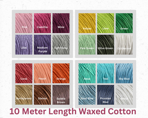 Meter 1mm waxed cotton - waxed,