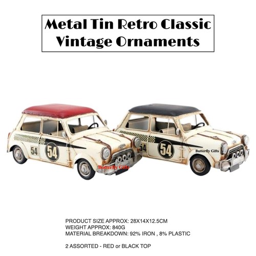 Metal tin racing car model - racing,