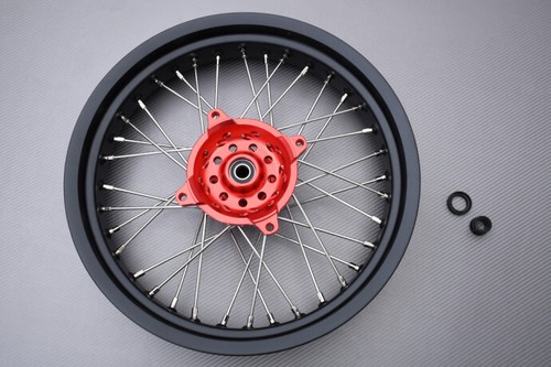 Red supermoto spoked - spoked, rim