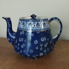 Antique 1920s, Shelley 'Cloisellio Ware' Blue Teapot, 2 Pints 