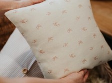 SALE Olive & Daisy Skylark linen cushion cover with Susie Watson reverse 36x36cm