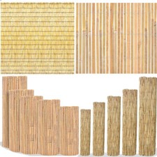 Bamboo Slat Fence Garden Reed Fence Screening Roll Outdoor Privacy Fencing Panel