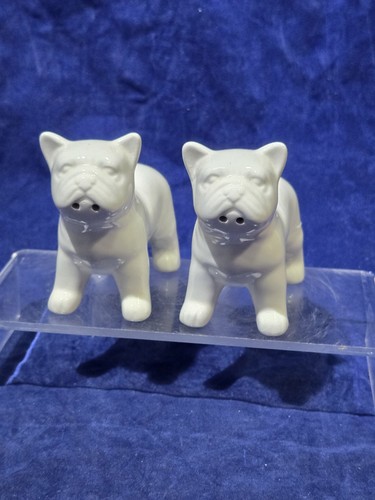 White ceramic pug salt - white, &