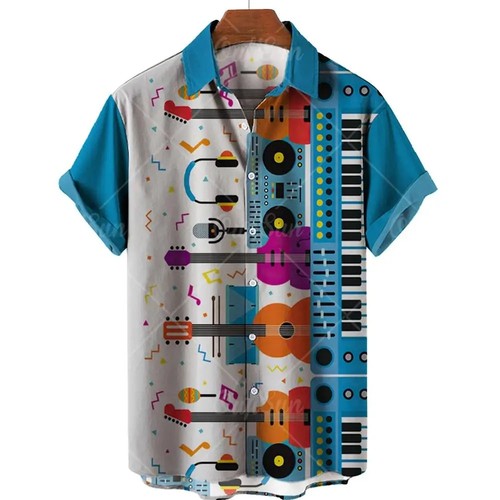 Mens button down hawaiian - button,