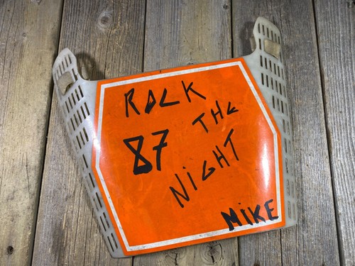 Old school bmx number plate - school,
