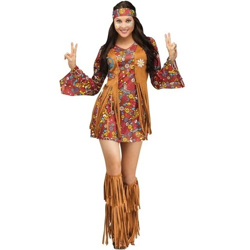 Womens hippie costume - hippie, sexy