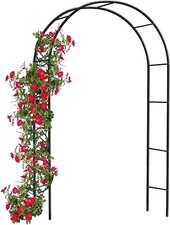 2M Garden Arch Trellis Arched Metal Tubular Frame Climbing Plant Archway Arbour