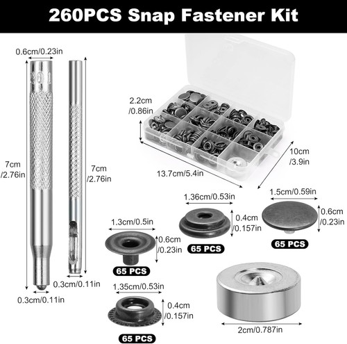 260pcs heavy duty snap - 260pcs, heavy-duty-snap