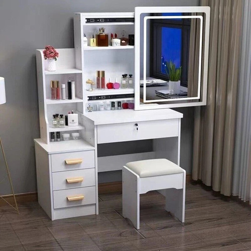 White dressing table with - table,