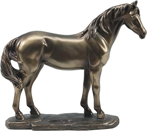 Bronze horse ornament - bronze, resin