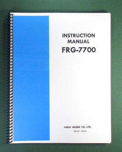 Yaesu frg 7700 instruction - yaesu, frg-7700
