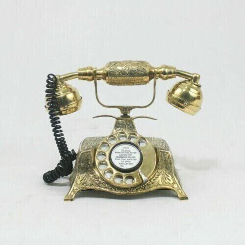 Telephone brass old retro - brass,