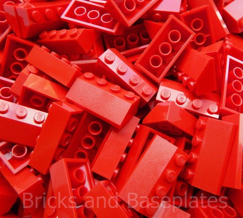 Lego red roof tiles x - 50,