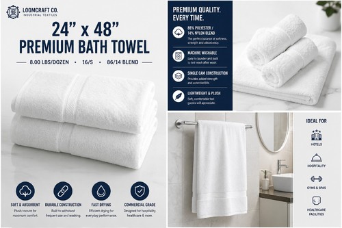 24x48 ringspun bath towel - 24x48,