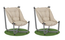 PAIR OF Quest Bliss Padded Deluxe Garden Hammock Style Chair Chairs