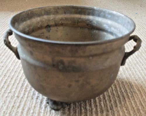 Vintage brass planter - brass, /