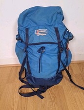 Small Vintage Berghaus By Romany Rucksack Navy - Blue Day Bag Hiking Walking 