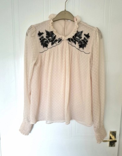 Zara embellished frill dobby - zara, embellished,