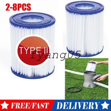 2/8X Pool Filter Cartridge SIZE II for Bestway 58094 Swimming Pool PUMP TYPE 2