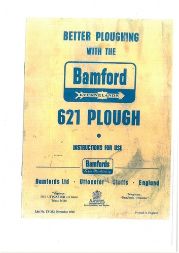 Bamford kverneland 621 plough - bamford,