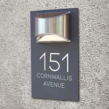 Personalised House Number Plaques House Signs LED Solar Light Door Number Signs