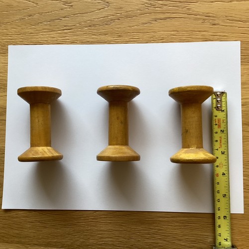 Wooden vintage mill bobbins - wooden,
