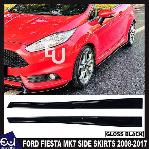 Gloss black side skirts - black,