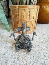 Antique Statue of the Indian God Ganesh Genesha Bronze Brass Very Old 