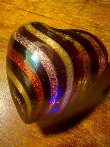 Murano heart swirly red - murano,