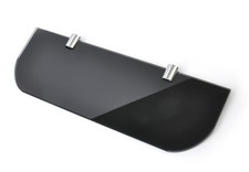 Wall mounted black glass - wall, shelf