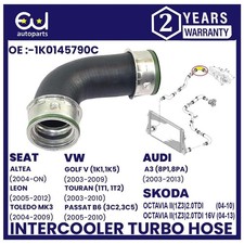 VW AUDI SEAT TURBO BOOST INTERCOOLER HOSE PIPE 1K0145790C 2.0 TDi A3 GOLF PASSAT