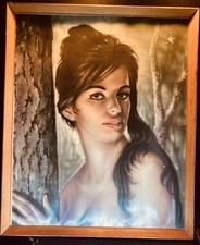 J H Lynch Lady Print In Frame 61 In Corner 