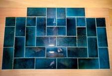 Complete Reclaimed Hearth, 1920's /30s Hearth Tiles x26 tiles 6"x3"