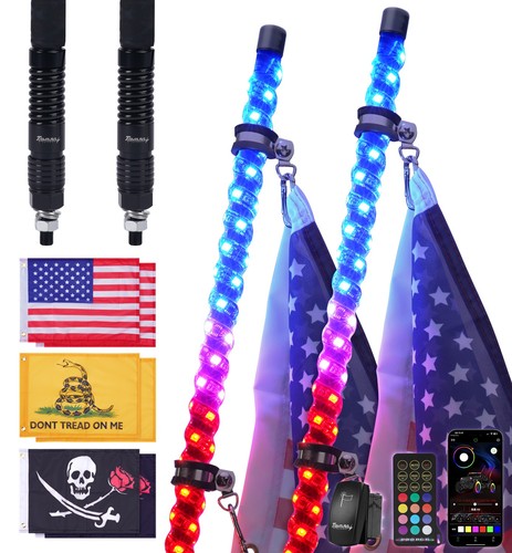 Led whip spiral chasing rgb - led,