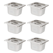 Pack of 6 Stainless Steel