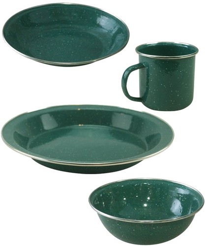 Enamel plate mug bowl and - bowl,