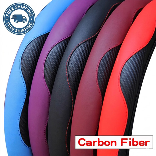 Leather car steering - steering, wheel