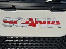 SCANIA  R&S Cab Front Badge sticker . New Gen 2017-25 truck. ENGLAND Flag