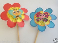 2 x Large 2D Flower Windmill