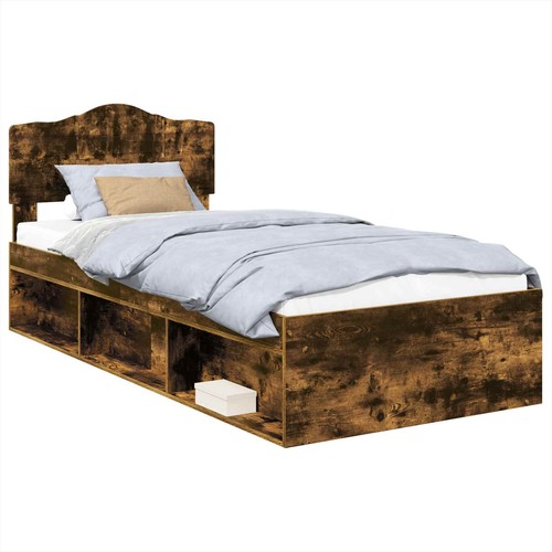 Bed frame with headboard - with, solid