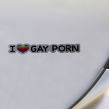 I Love Gay Porn Funny Car Stickers Window Bumper Trunk Door Decal Removable