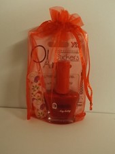 Nail varnish & Nail sticker gift set in organza bag - red - NEW