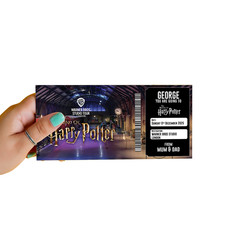 Harry Potter Studio Tour Ticket Personalised Birthday Gift Idea Surprise Voucher