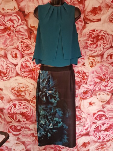 Coast teal layerec blouse - coast,