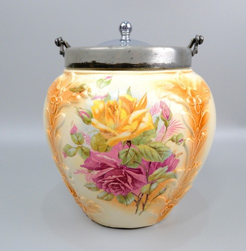 Vintage ceramic biscuit barrel - ceramic,