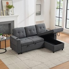 Corner Sofa Bed w/ Storage USB