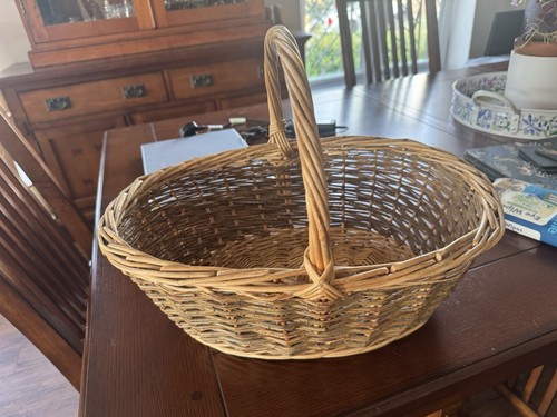 Vintage wicker shopping basket - vintage,