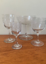 Set of 4 Victorian crystal