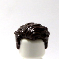 Lego Hair Wig For Boy Man  Minifigure  Dark Brown  Swept Back Left