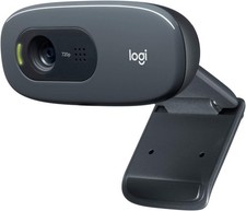 Logitech C270 HD Webcam, 720p/30fps, USB Widescreen Black/Grey - New & Sealed